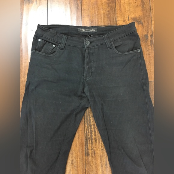 SPARTA DENIM JEANS Black Men’s Size 33 Button Fly *Hemmed*. - Picture 2 of 15